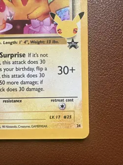 Birthday Pikachu 24/53 Holo Celebrations: Classic Collection Pokemon TGC - Image 4