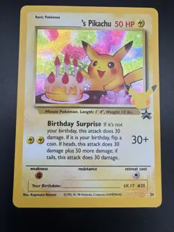 Birthday Pikachu 24/53 (Holo) Pokemon Celebrations Classic Collection - Image 3