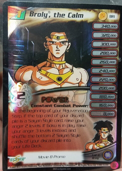 Dragon Ball Z DBZ CCG TCG BR1 Broly, the Calm (Silver & Gold) FOIL Promo Cards - Image 2