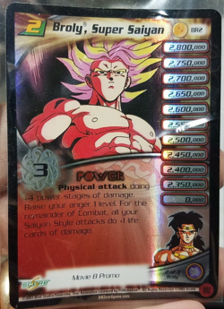 Dragon Ball Z DBZ CCG TCG BR2 Broly Super Saiyan (Silver & Gold) FOIL Promo Card - Image 2