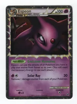 (110012) ESPEON PRIME 81/90 Ultra Rare Holo HGSS Undaunted Pokemon Card - Image 2