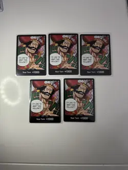 DON!! Card (Gol.D.Roger) OP13 Carrying On His Will 5 Card Lot Play Set - Image 1