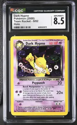 CGC 8.5 Dark Hypno 9/82 Holo Team Rocket Pokemon Card - Image 1