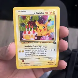 Birthday Pikachu Black Star Promo Original Near Mint Pokemon Card - Image 1