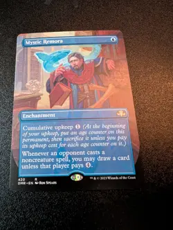 Mystic Remora NM Borderless Dominaria Remastered 420 MTG Regular - Image 1