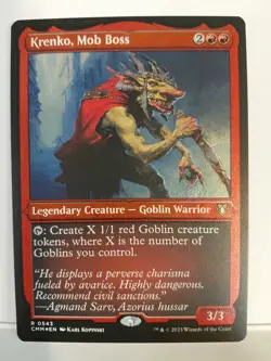MTG: Commander Masters: Foil Etched Krenko, Mob Boss: Lightly Played Condition - Image 1
