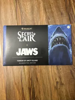 New - MTG Secret Lair Jaws Terror of Amity Island Rainbow Foil Edition Set - Image 1