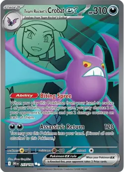 Team Rocket's Crobat ex - 217/182 217/182 SV10: Destined Rivals Pokemon Card NM - Image 1