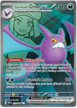 Team Rocket's Crobat ex 217/182 SV10: Destined Rivals - Pokemon Card - NM - Image 1