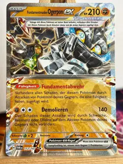 Fundamentmaske-Ogerpon EX 112/167 Maskerade im Zwielicht Deutsch NM Pokemon - Image 1