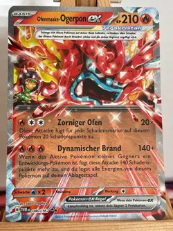 Ofenmaske-Ogerpon EX 040/167 Maskerade im Zwielicht Deutsch NM Pokemon - Image 1