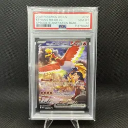 2025 Pokemon DRI EN Ethan's Ho-oh ex 230/182 Special Illustration Rare PSA 10 - Image 1