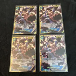 Monkey D. Luffy OP11-118 SEC A Fist of Divine Speed ONE PIECE - Lot of 4 - Image 1