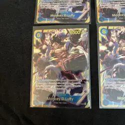 Monkey D. Luffy OP11-118 SEC A Fist of Divine Speed ONE PIECE - Lot of 4 - Image 2