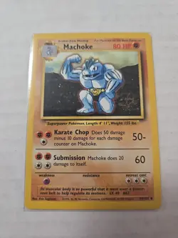 1999 Classic - Base Set Machoke Uncommon 34/102 TCG Pokemon Card WOTC - Image 1