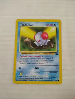 Pokemon Card Tentacool 56/62 Fossil Unlimited WOTC - Image 1