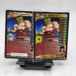 Dragon Ball Z DBZ CCG TCG BR3 Broly, Empowered (Silver & Gold) FOIL Promo Cards - Image 1