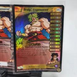 Dragon Ball Z DBZ CCG TCG BR3 Broly, Empowered (Silver & Gold) FOIL Promo Cards - Image 4