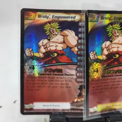 Dragon Ball Z DBZ CCG TCG BR3 Broly, Empowered (Silver & Gold) FOIL Promo Cards - Image 5