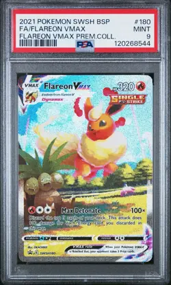 Flareon VMAX SWSH180 SWSH: Sword & Shield Promo Cards Holo PSA 9 - Image 1