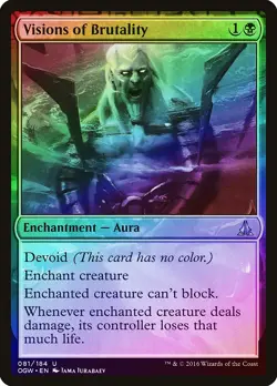Visions of Brutality FOIL Oath of the Gatewatch NM Uncommon MTG CARD ABUGames - Image 1