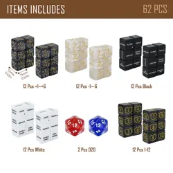 62 Dice Counters For Magic The Gathering MTG CCG Card Gaming Gift RARE - Image 2