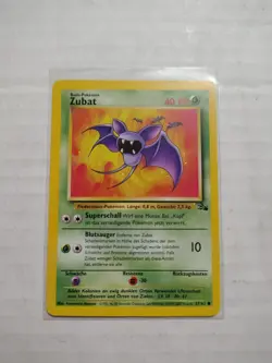 ZUBAT - Fossil Set- 57/62 - Common - Pokemon Card - Unlimited - 1999 - - Image 1