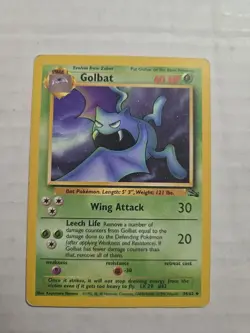 Pokemon TCG Fossil Set - Golbat 34/62 Fossil Regular - WOTC - Image 1