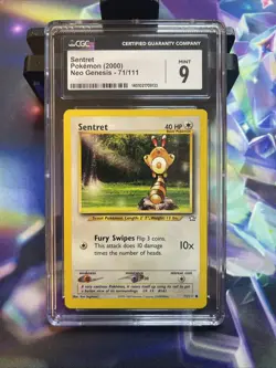 🔥 SENTRET POKEMON NEO GENESIS #71 2000 | CGC 9 MINT - Image 1