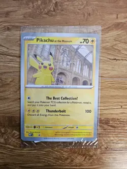 Pokemon x Natural History Museum - Pikachu at the Museum Jumbo Promo Card Sealed - Image 1