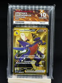 Ace 10 Cynthia's Garchomp EX 241/182 Pokemon Destined Rivals PERFECT SUB-GRADES - Image 1