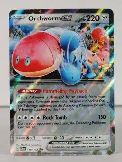 Orthworm ex - Double Rare - Stellar Crown - POKEMON 110/142 -L1 - Image 1
