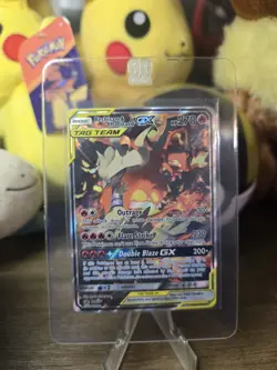 2019 POKEMON SM BLACK STAR PROMO #SM201 FULL ART/RESHIRAM & CHARIZARD GX MP - Image 1