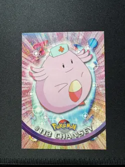 2000 Pokemon CHANSEY #113 Topps Blue Logo TV Animation - Image 4
