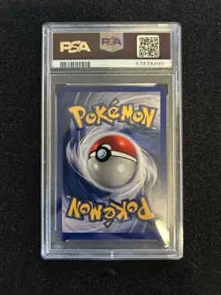 1999 POKEMON BASE SET UNLIMITED #1 ALAKAZAM-HOLO PSA 8 NEAR MINT - Image 2