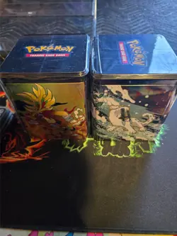 Pokemon TCG: Stack 'Em High! Tin (X2) Factory Sealed -6 Boosters - Image 1