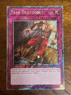 Yu-Gi-Oh! Trap Dustshoot Platinum Secret Rare - RA04-EN121, 1st Edition, NM - Image 1