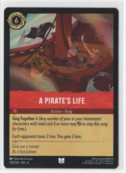 Disney Lorcana Ursula's Return A Pirate's Life 128/204 Uncommon NON-FOIL - Image 1