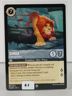 Simba - Fighting - Super Rare - Into the Inklands - LORCANA - 192/204 - U Pick - Image 2