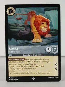 Simba - Fighting - Super Rare - Into the Inklands - LORCANA - 192/204 - U Pick - Image 3