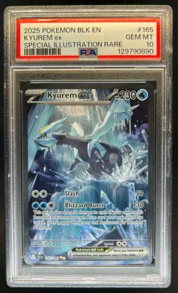 2025 Pokemon SV Black Bolt Kyurem ex Special Illustration Rare #165/086 PSA 10 - Image 1