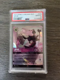Disney Lorcana 2024 Jafar Striking Illusionist Card, PSA 10 - Image 1