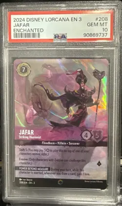 2024 Disney Lorcana ✨ EN3 Jafar - Striking Illusionist ENCHANTED PSA 10 GEM MINT - Image 1