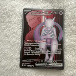Pokemon TCG Team Rockets Mewtwo EX Card 213/182 Destined Rivals English Edition - Image 1