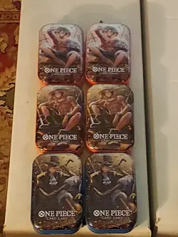 ~LOT OF 6~ ONE PIECE CARD GAME MINI-TIN PACK VOL. 2 NEW SEALED, SHIPS NEXT DAY - Image 1