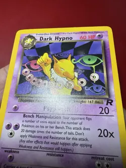 Dark Hypno 26/82 Non Holo Rare Team Rocket Pokemon Card LP - Image 5