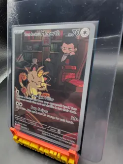 Pokemon TCG Team Rockets Meowth Card 203/182 Destined Rivals NM+ Condition - Image 3