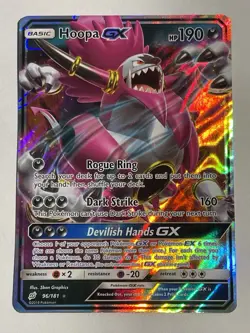 Hoopa GX 96/181 Team Up Holo Ultra Rare Pokemon Card TCG English Full Art Mint - Image 1