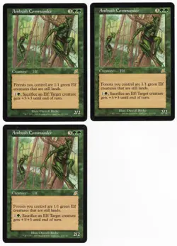 Ambush Commander x3 3x 2003 Scourge Green Rare Creature MTG NM AZ1 - Image 1