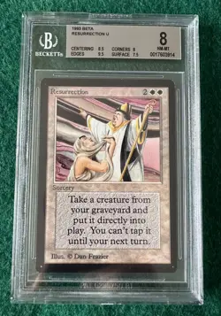 Resurrection - BETA - MTG - BGS 8 w/ 9.5 Edges. More Vintage MTG In My Store. - Image 1